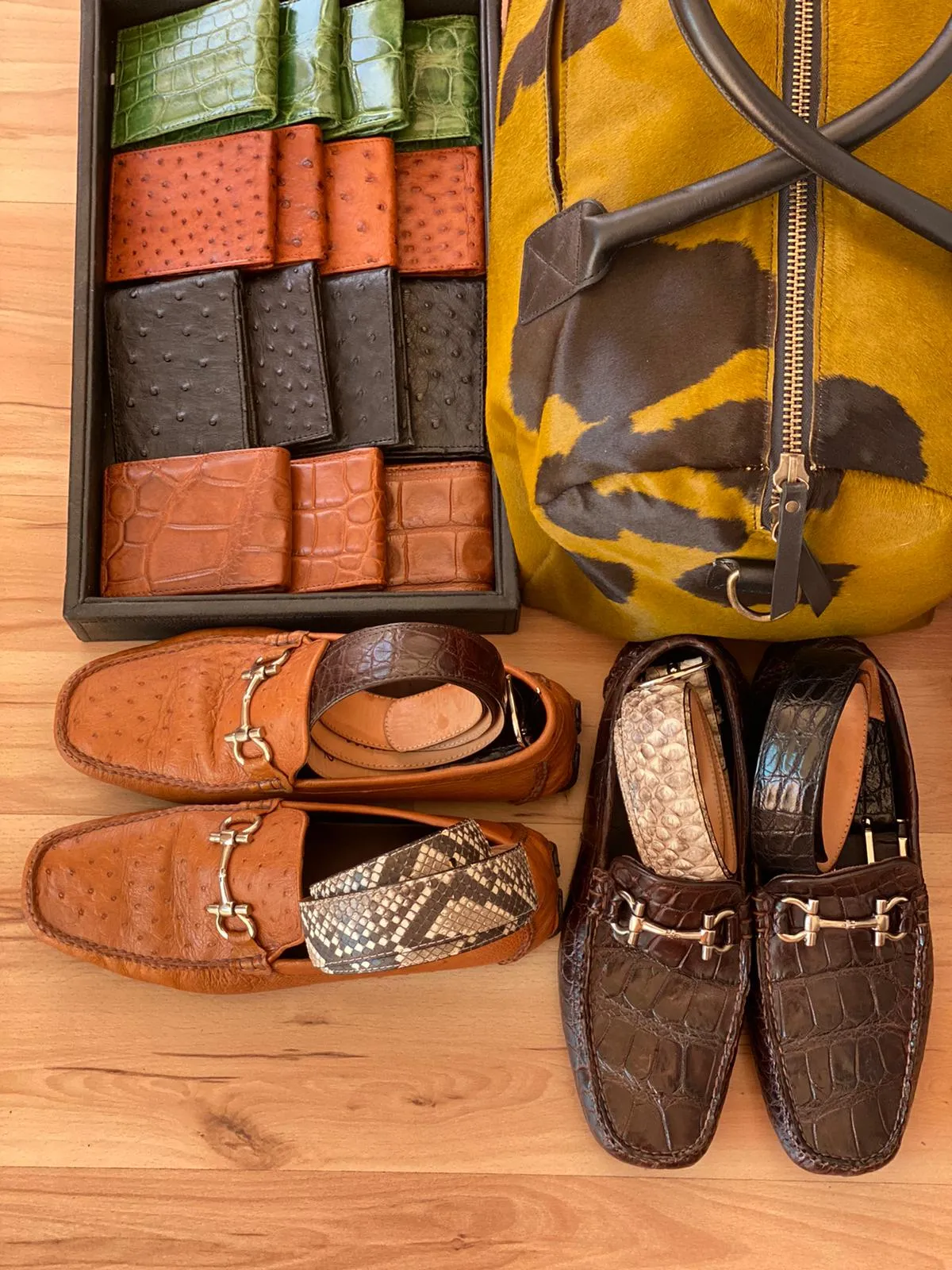 The Road Runner Ostrich Driving Shoes