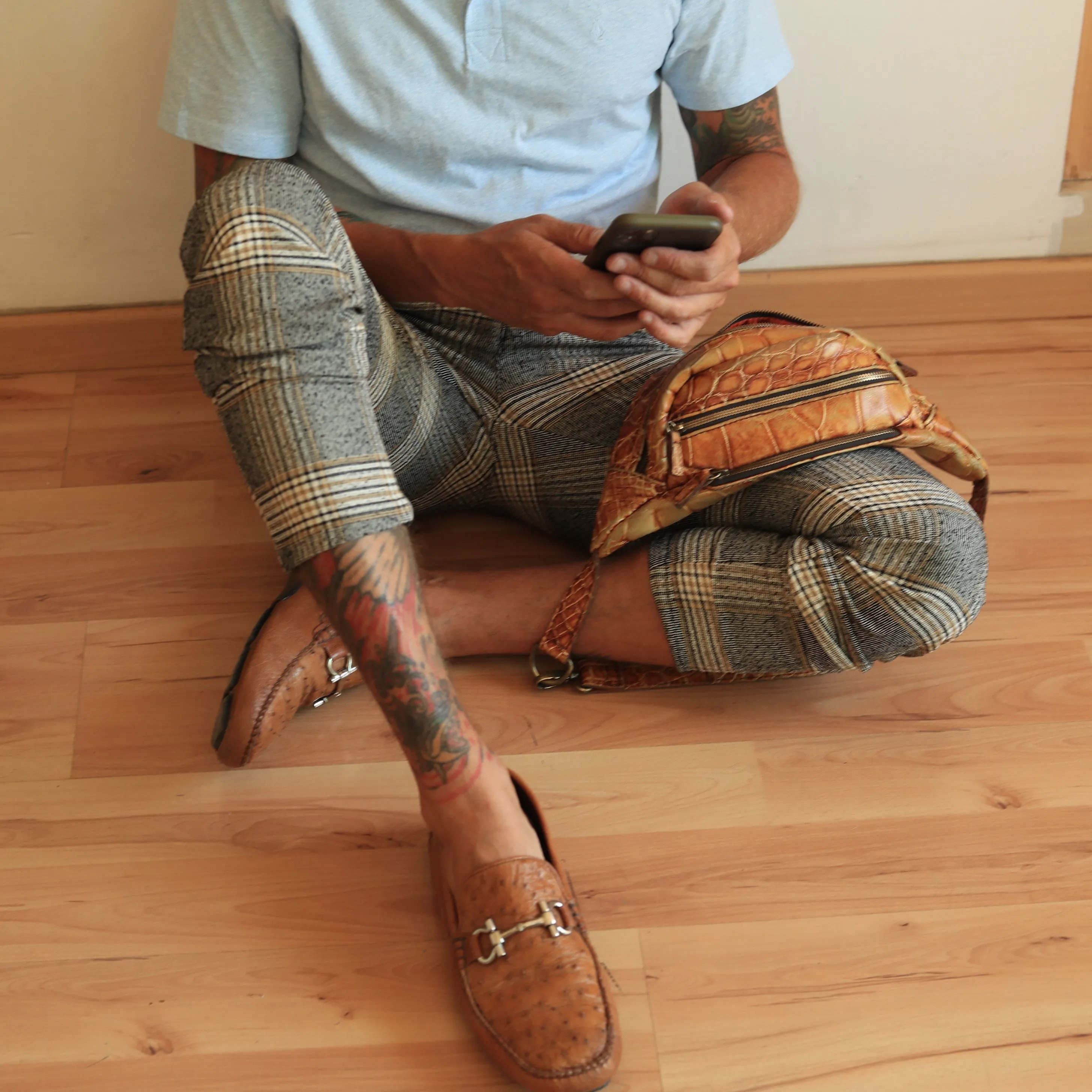 The Road Runner Ostrich Driving Shoes