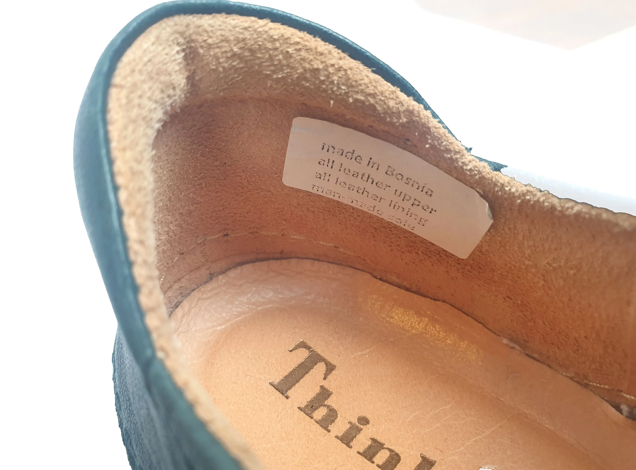 Think! Shoes soft green leather sneakers size 37