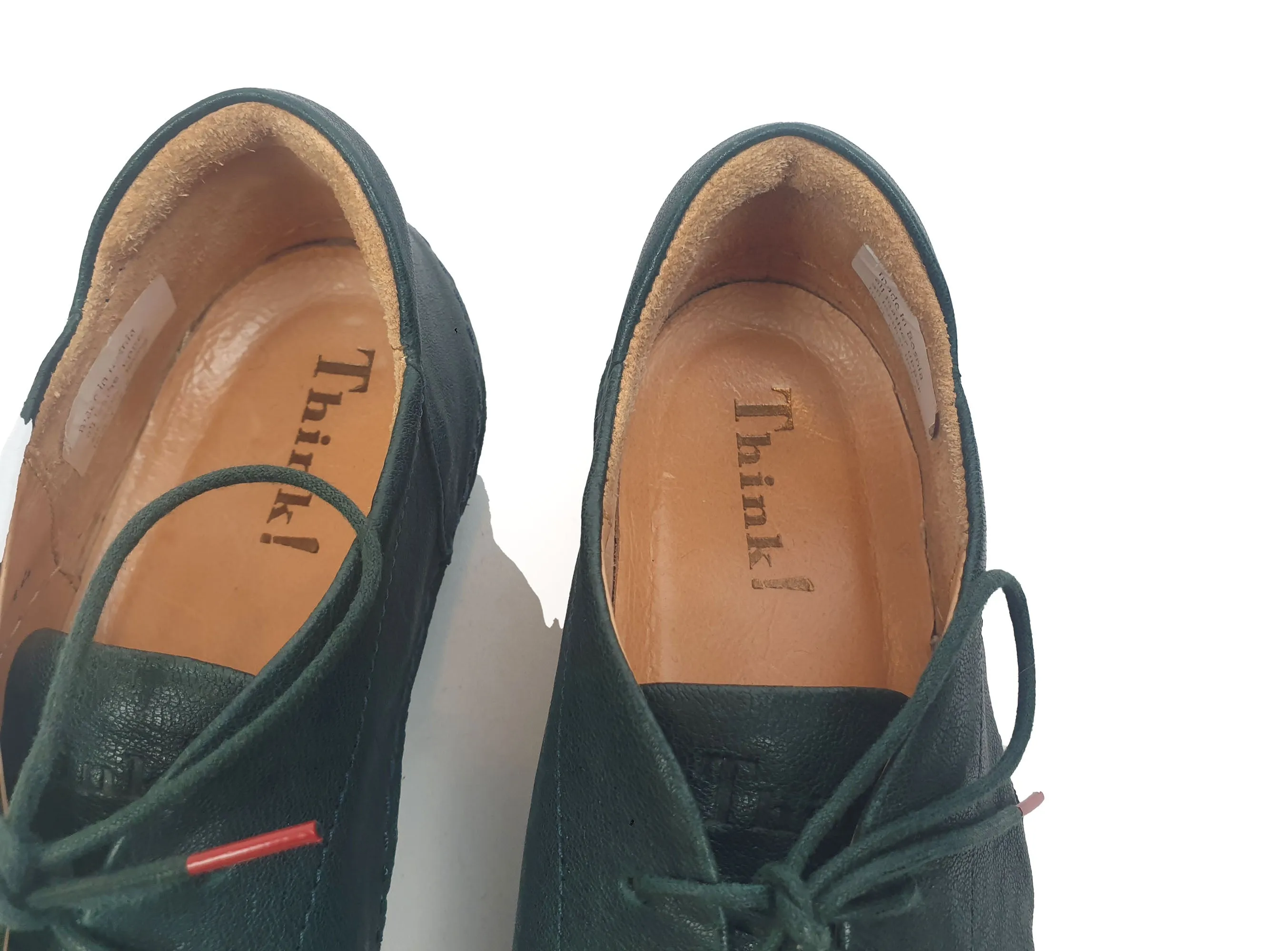 Think! Shoes soft green leather sneakers size 37