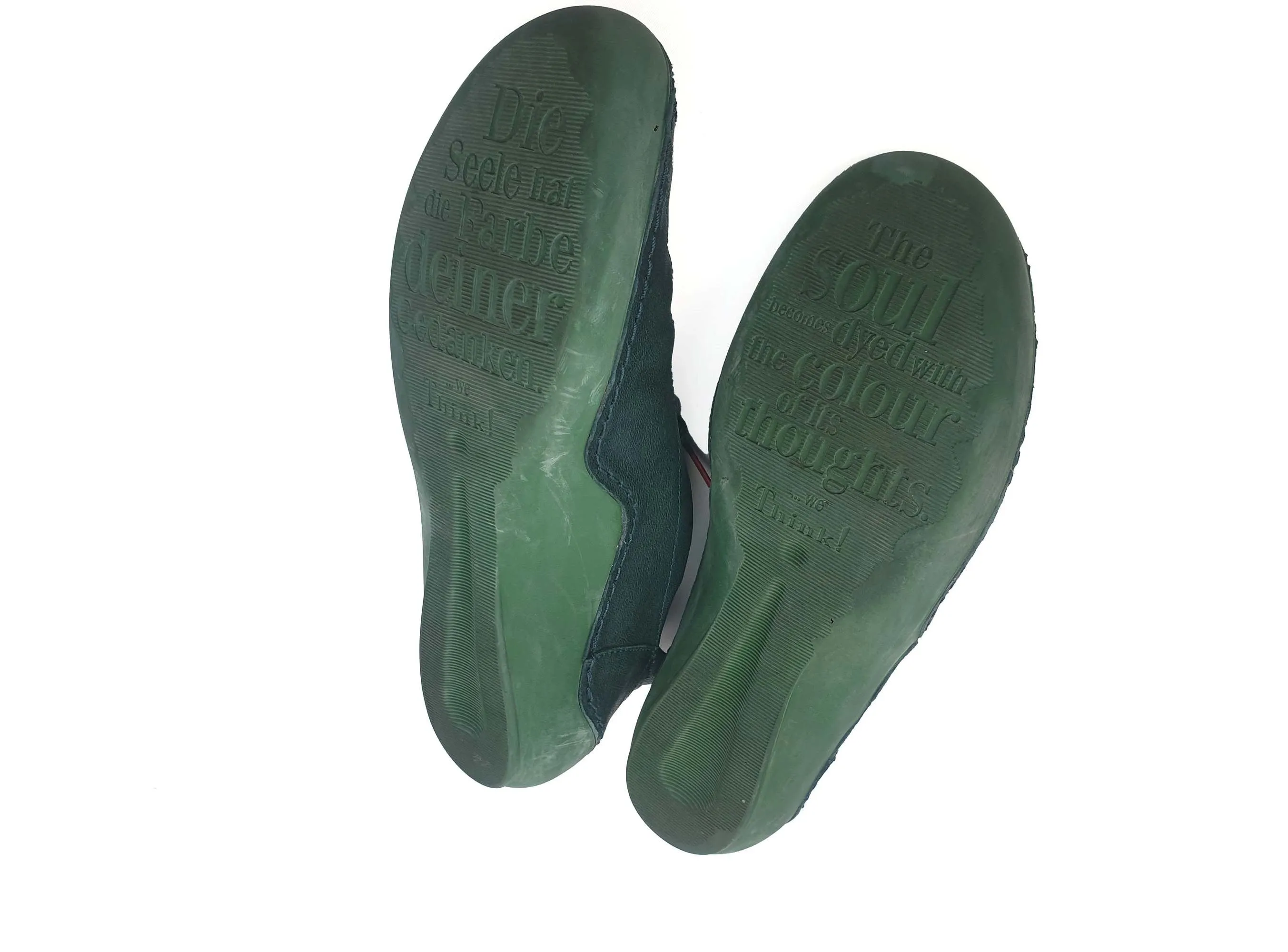 Think! Shoes soft green leather sneakers size 37