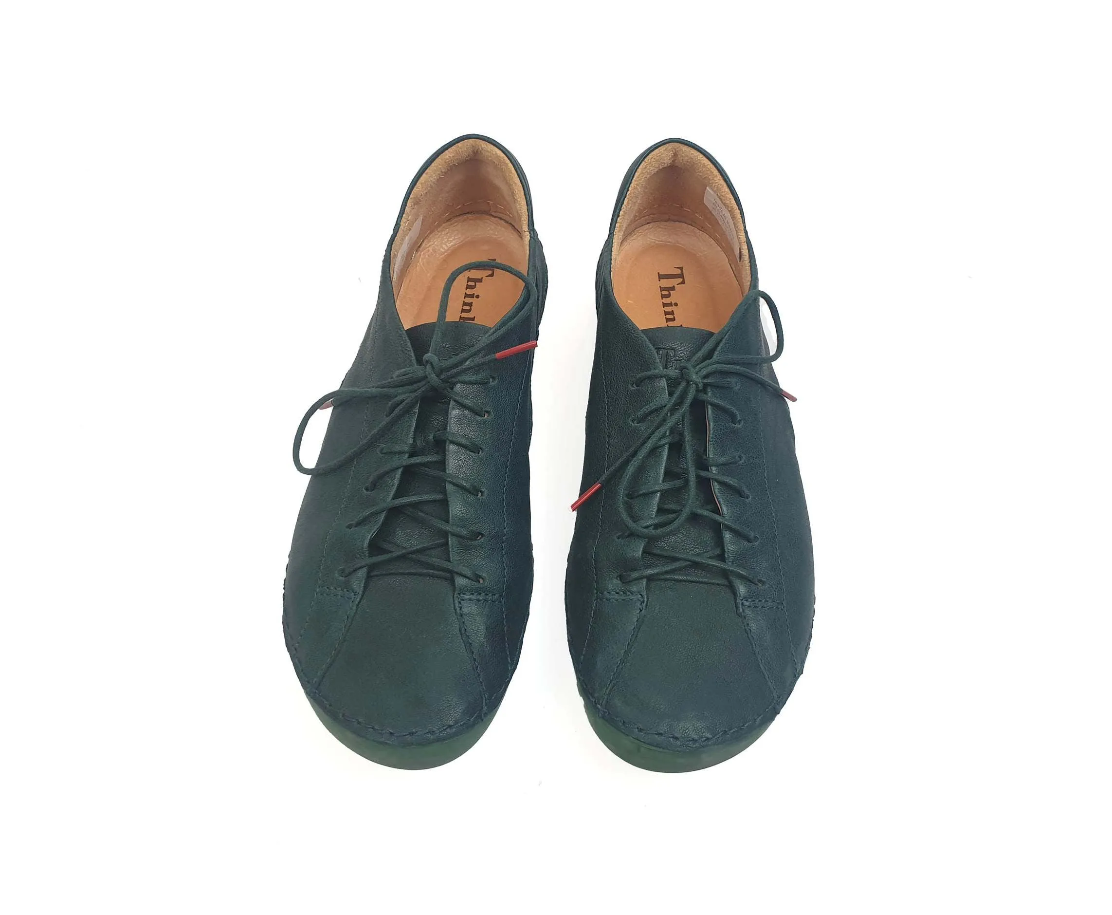 Think! Shoes soft green leather sneakers size 37