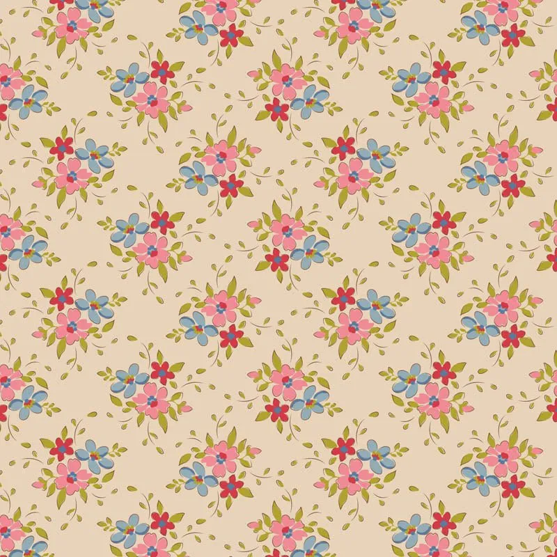 Tilda Creating Memories Fabric | Frida | Pearl