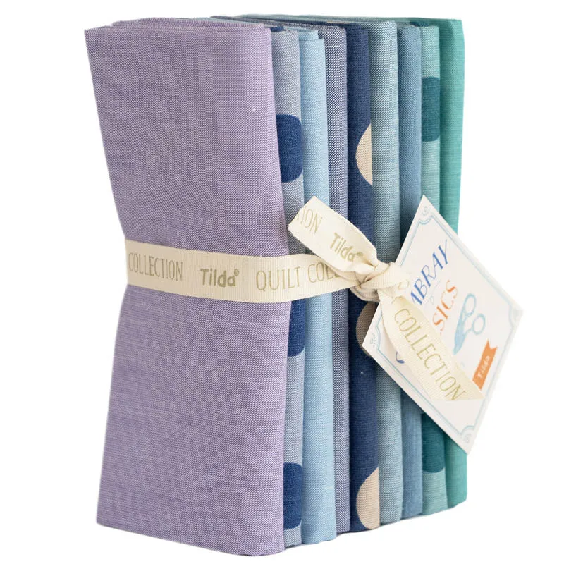 Tilda Creating Memories, Summer Blues Chambray Fat Quarter Fabric Bundle