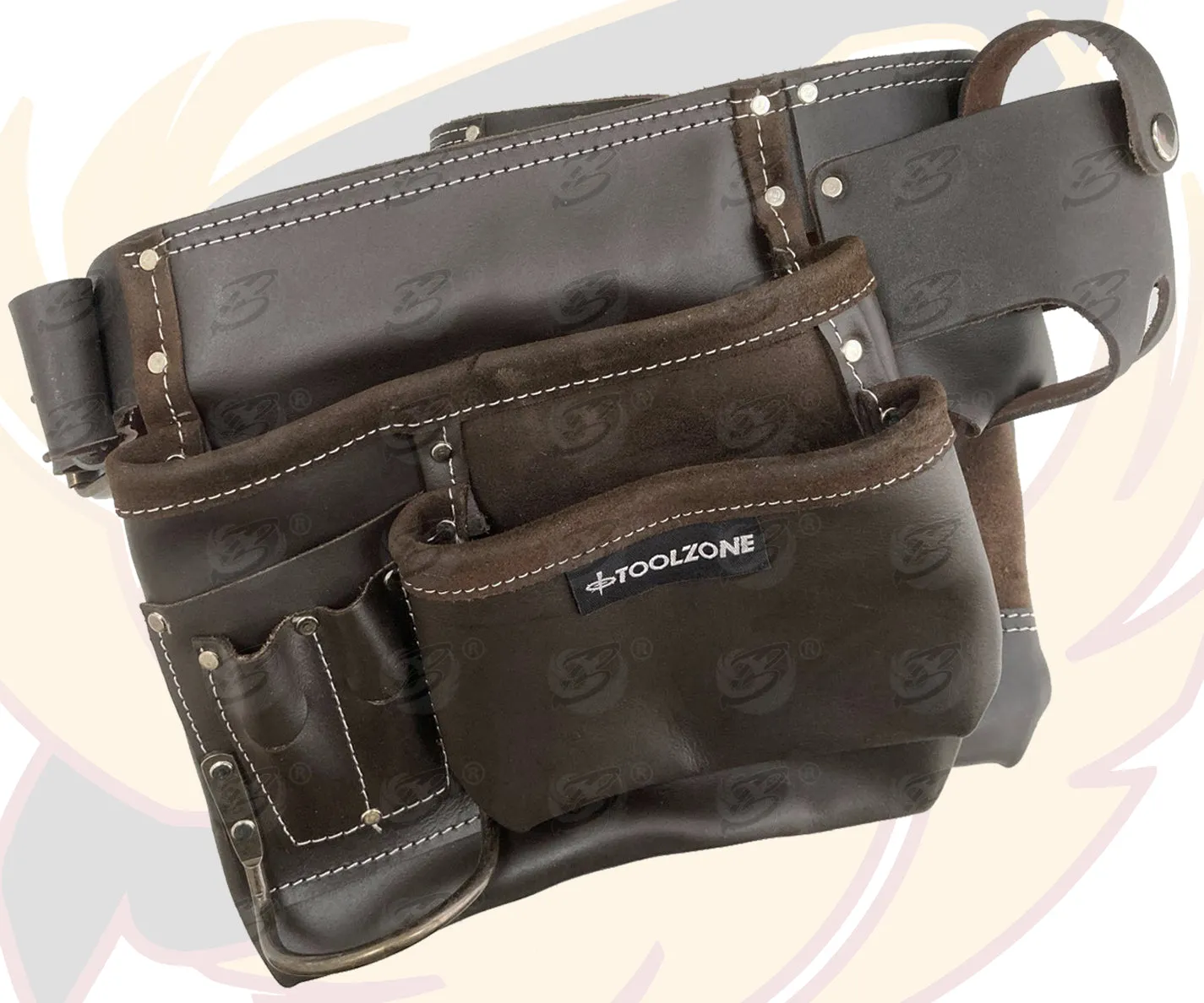 TOOLZONE  DOUBLE LEATHER WORK BELT