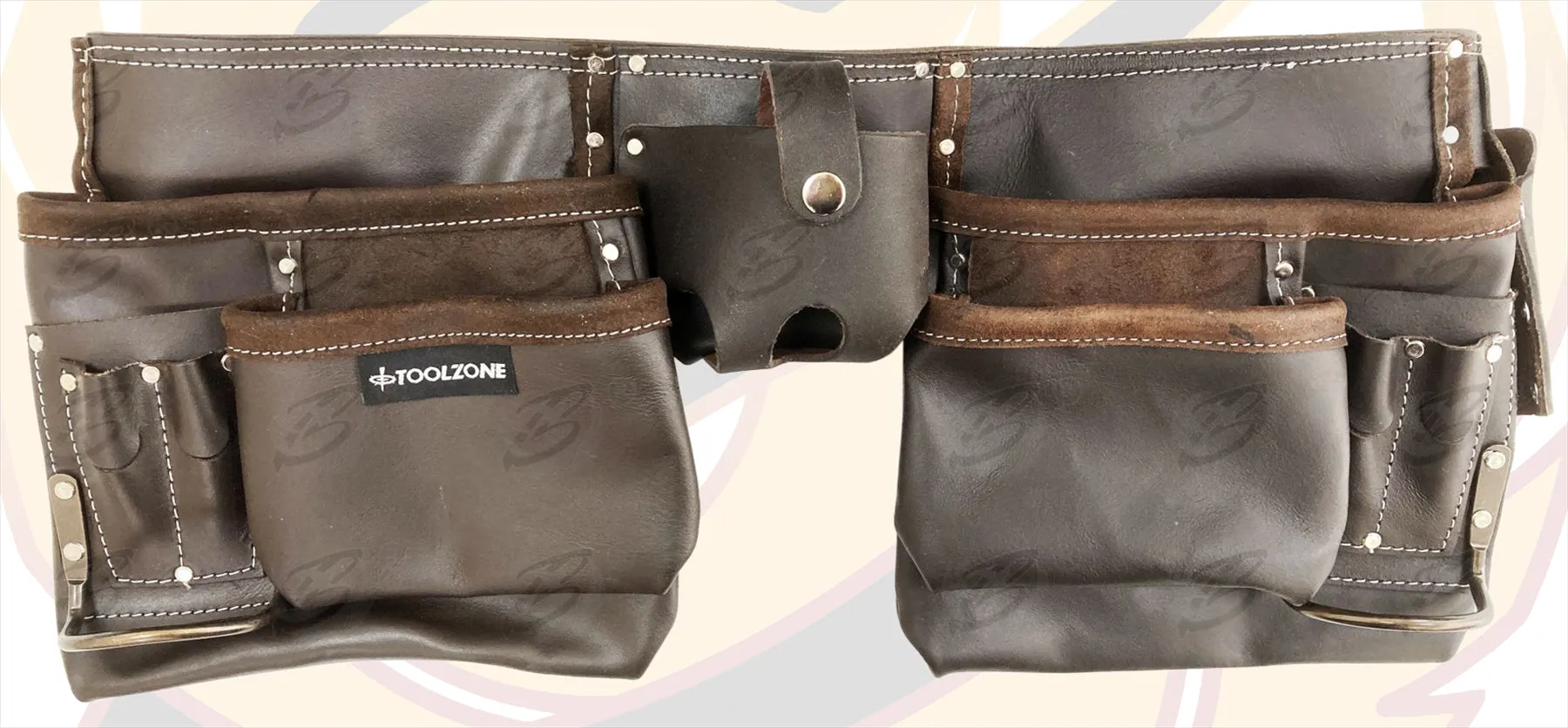TOOLZONE  DOUBLE LEATHER WORK BELT