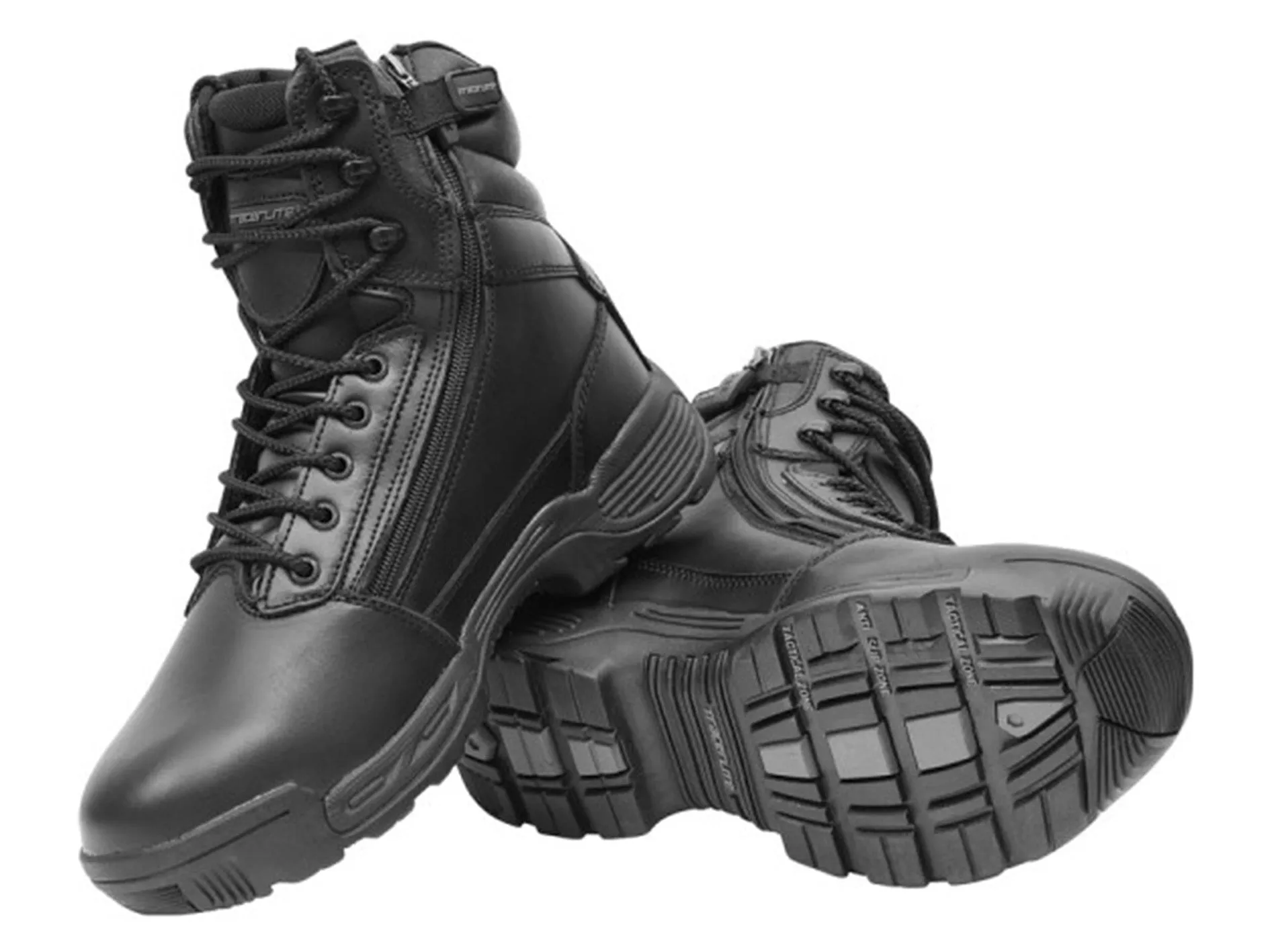 Tracerlite Men’s 8 Inch Composite Toe Full Leather Side Zip
