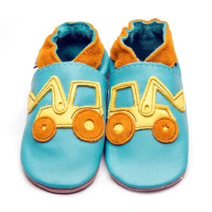 Turquoise Digger Leather Shoes | Inch Blue