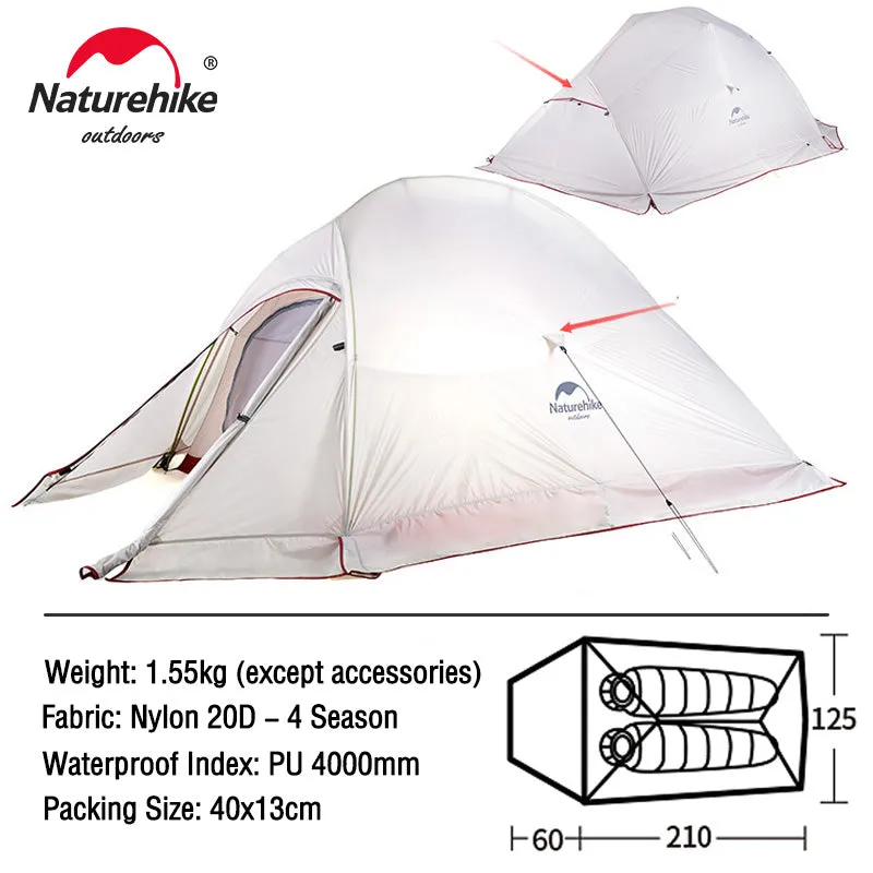 Ultralight Backpacking Waterproof Wild Camping Hiking Travel Tent