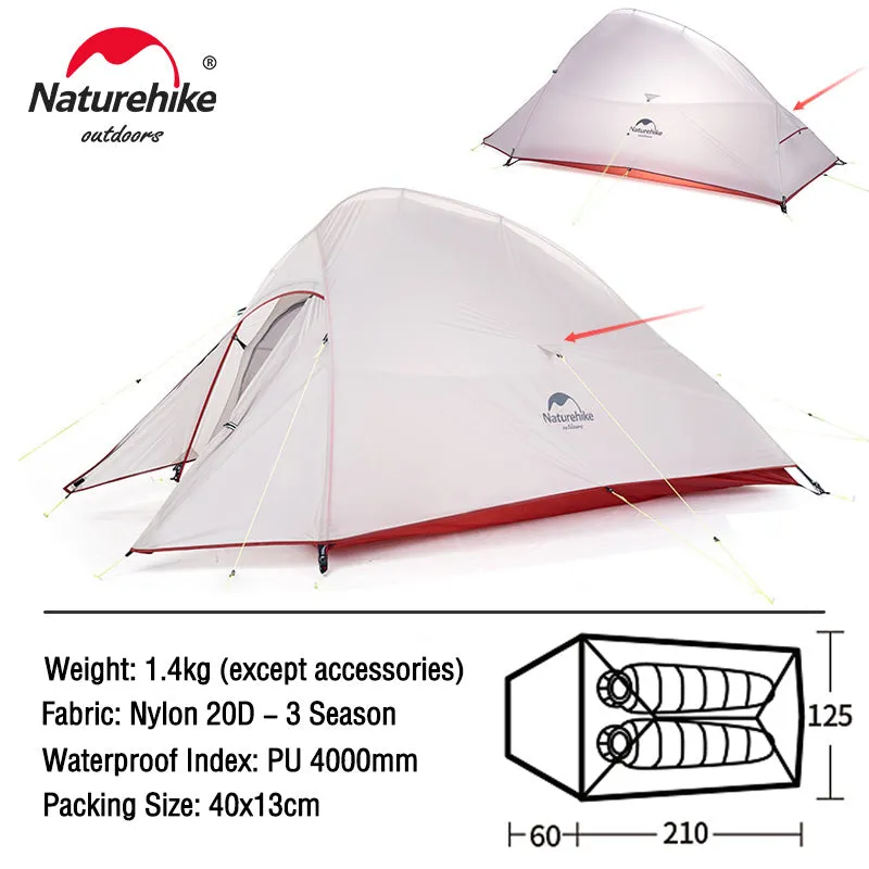 Ultralight Backpacking Waterproof Wild Camping Hiking Travel Tent