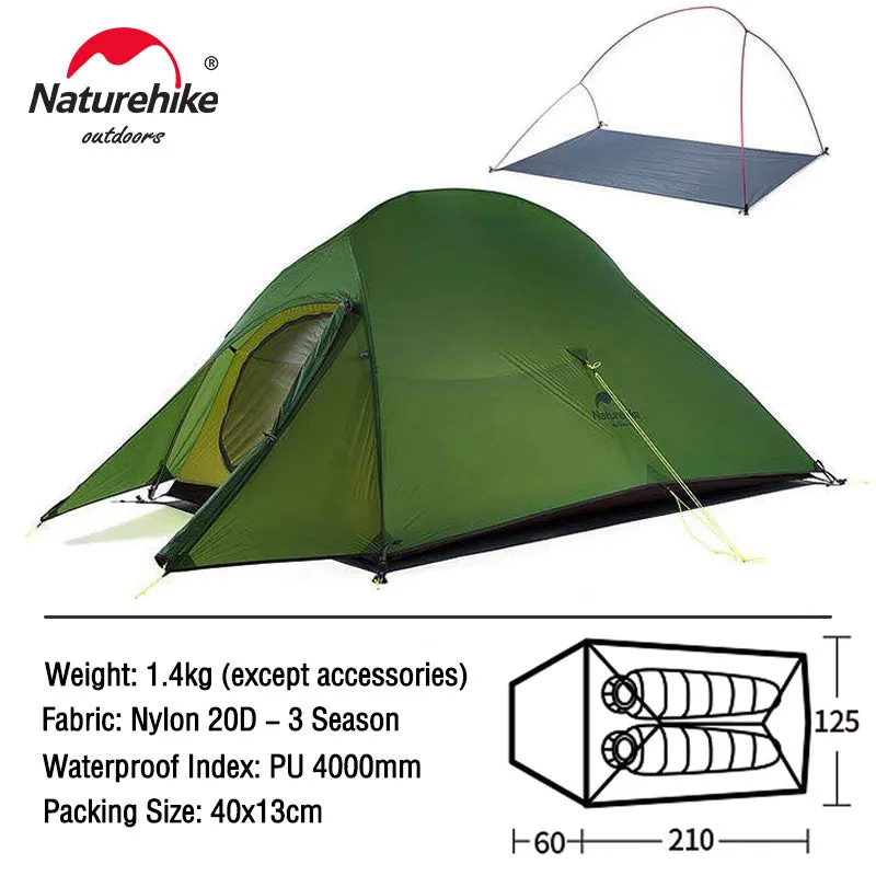 Ultralight Backpacking Waterproof Wild Camping Hiking Travel Tent