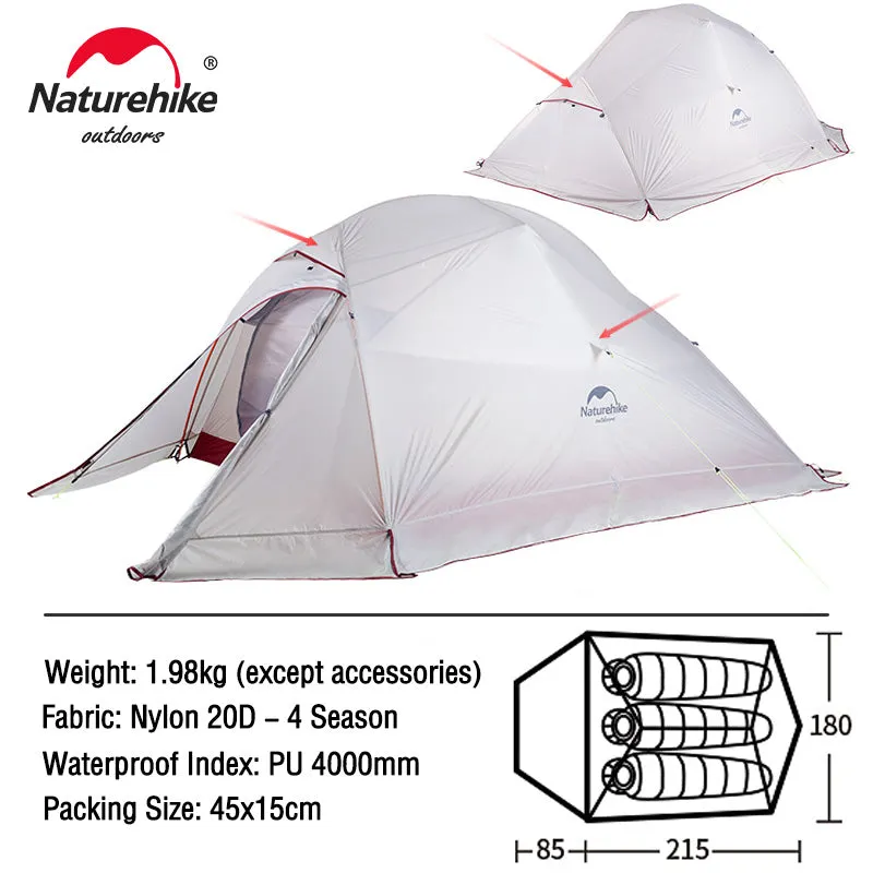 Ultralight Backpacking Waterproof Wild Camping Hiking Travel Tent