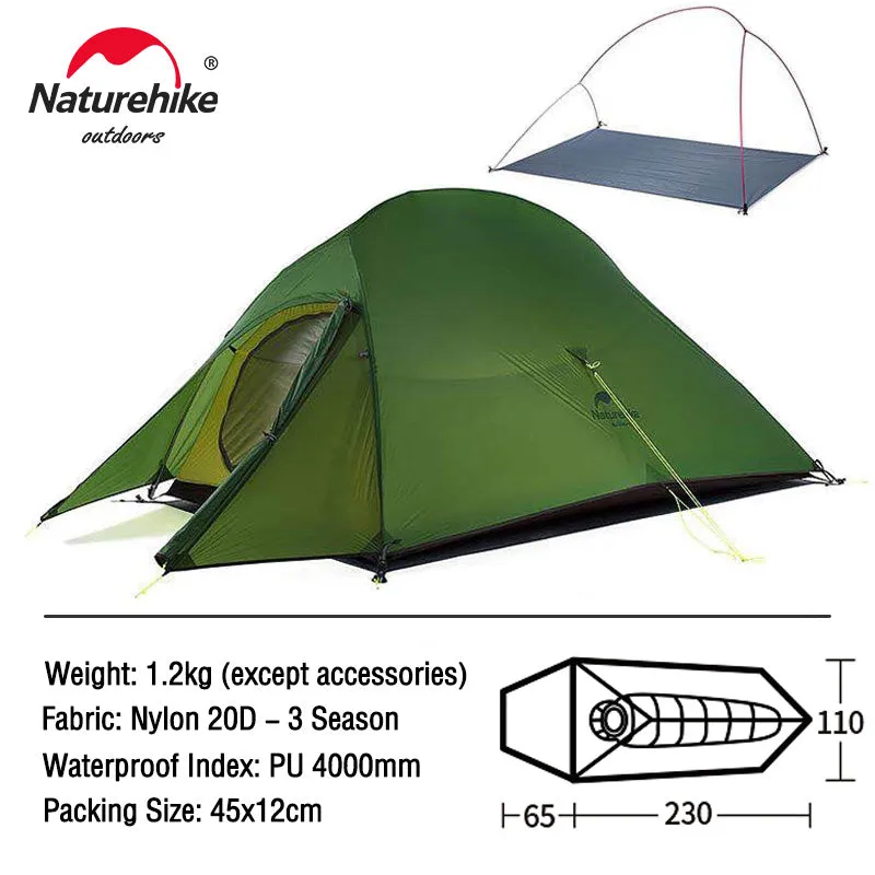 Ultralight Backpacking Waterproof Wild Camping Hiking Travel Tent