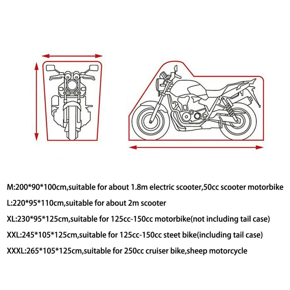 Universal Indoor Outdoor Uv Protector for Scooter Motorbike Waterproof Rain Dustproof Cover