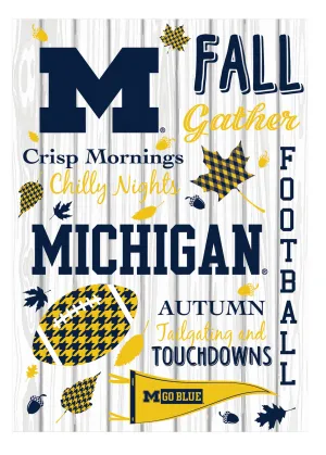 University Of Michigan, Moire Flag, House Size, Fall Seasonal,13m920