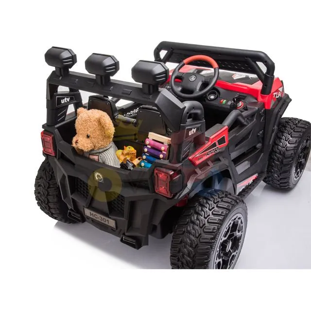 Upgraded 2025 | 12V Turbo Utv Dune Buggy Ride On 1 Seater | Leather Seats | 4x4 | Rubber Tires | Remote | Ages 1-6