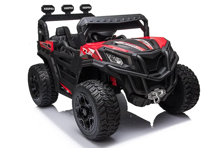 Upgraded 2025 | 12V Turbo Utv Dune Buggy Ride On 1 Seater | Leather Seats | 4x4 | Rubber Tires | Remote | Ages 1-6