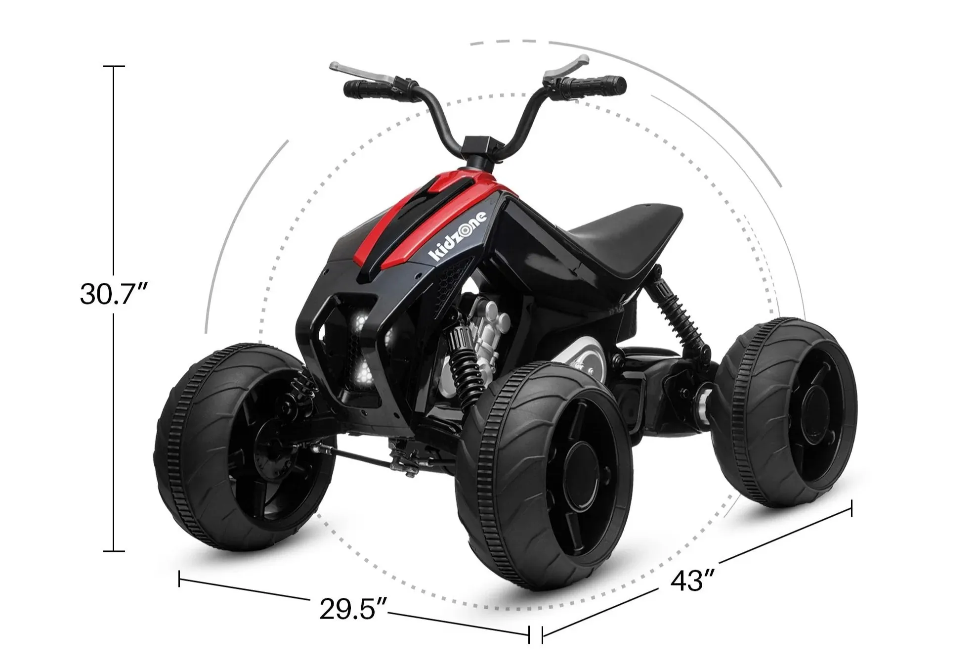 Upgraded 2025 | 24V ATV Ride On Car | Upgraded Motors | Leather Seat | Rubber Wheels | LED Lights
