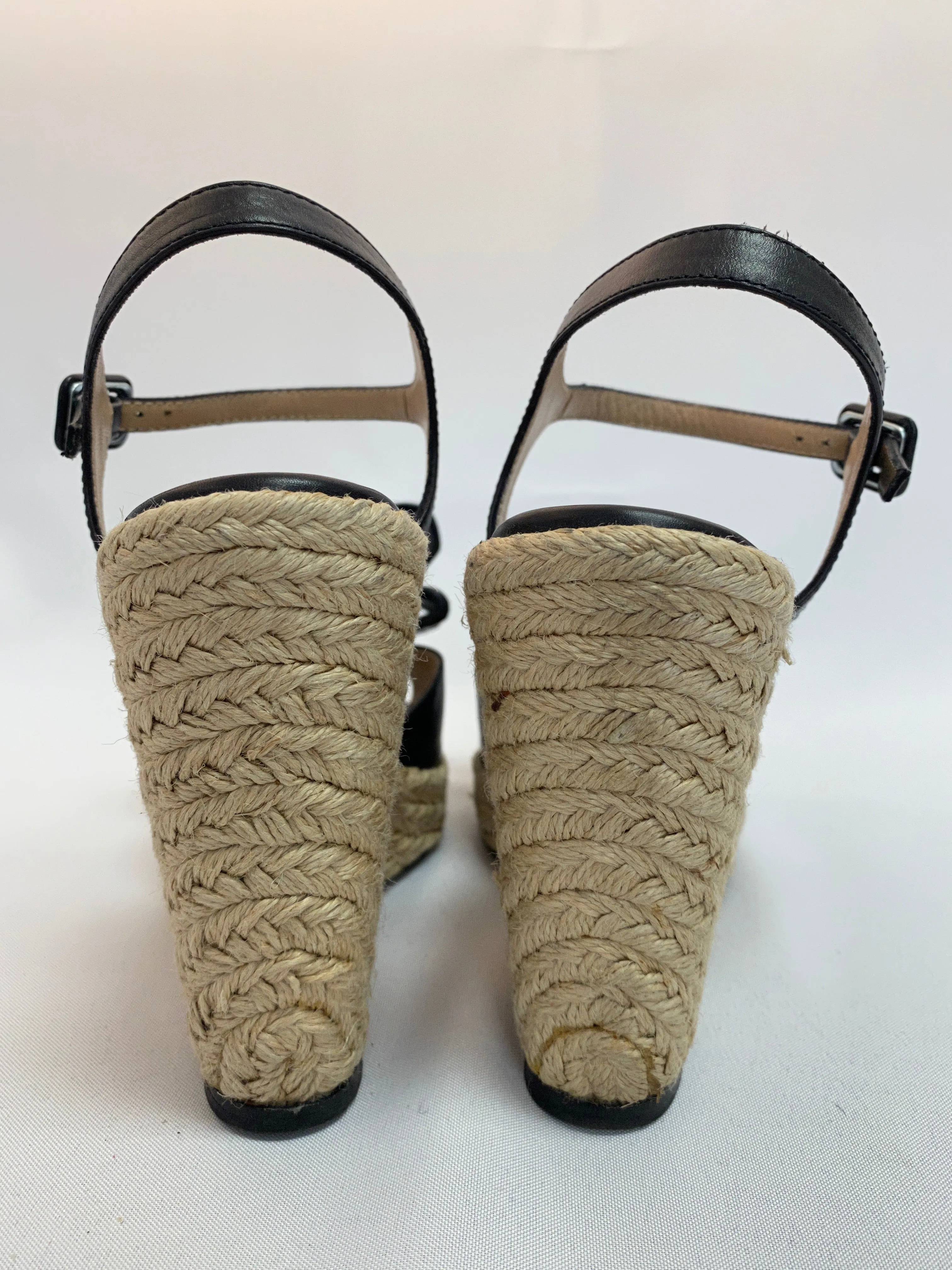 Valentino Bow Accented Wedge Espadrilles