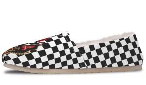 Vampire Bat Checkered Winter Casual Shoes