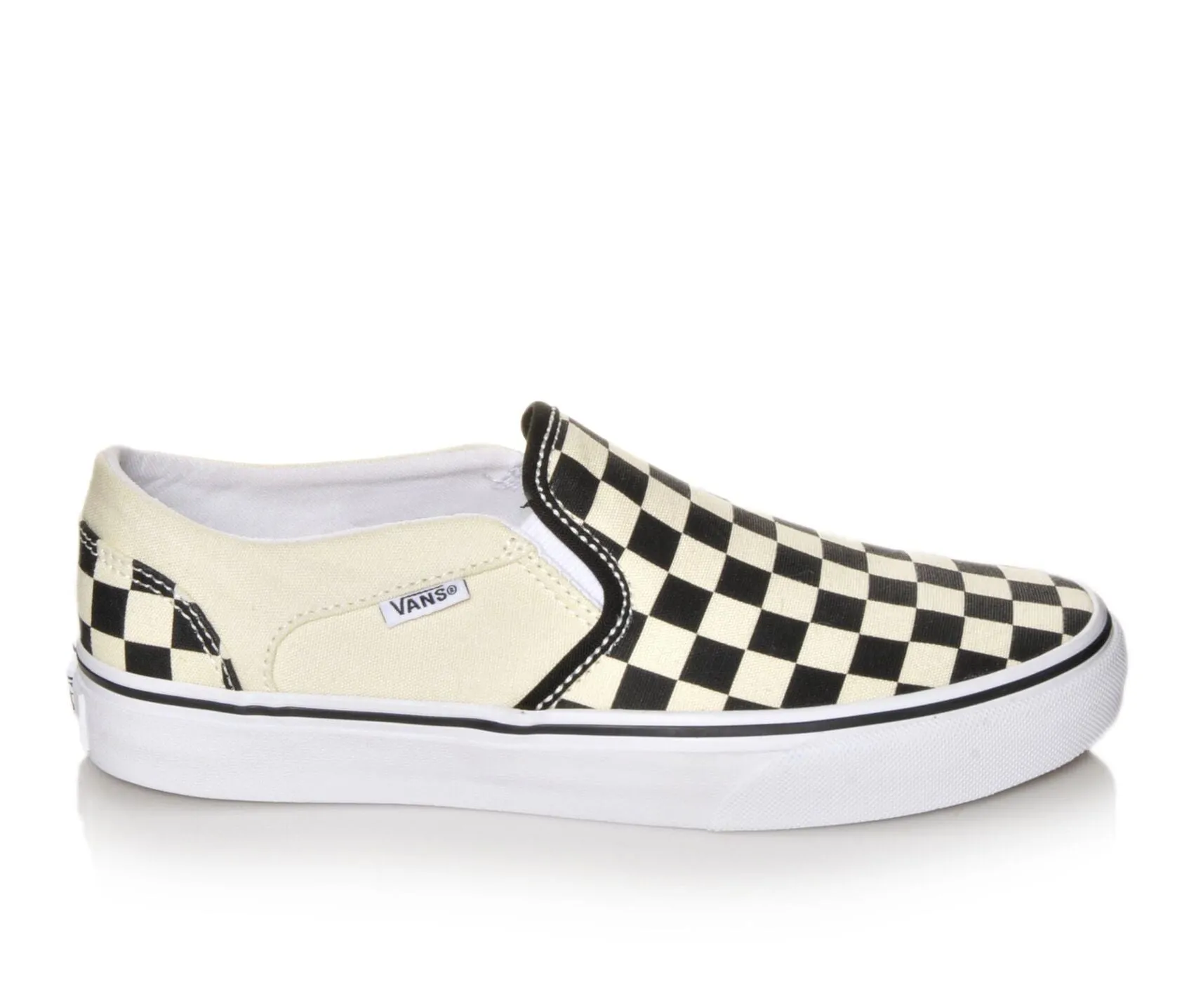 VANS CHECKERBOARD SLIP ON - BLACK/OFF WHITE