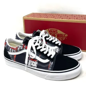VANS Old Skool Shoe Casual Low Top Canvas Suede Red Black Men's Size VN0A4U3BWZ4