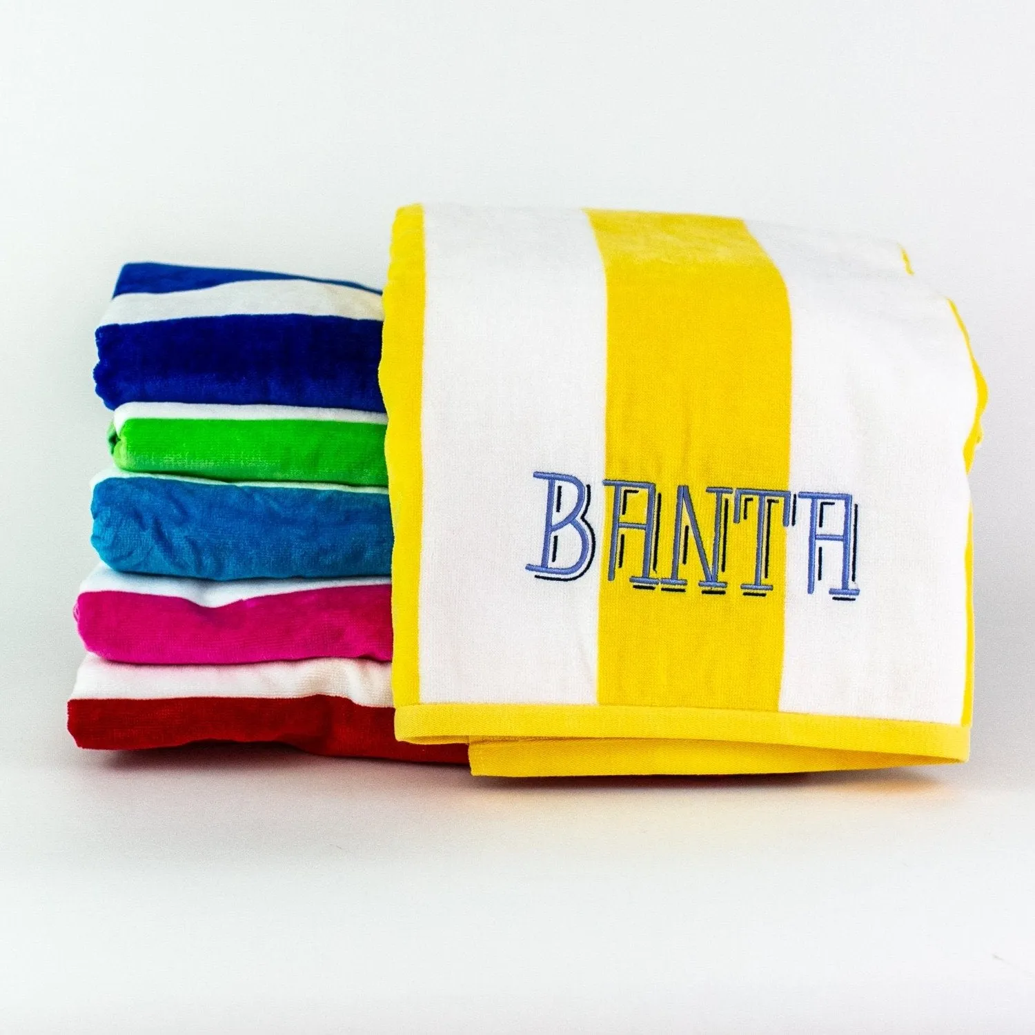 Velour Stripe Beach Towel