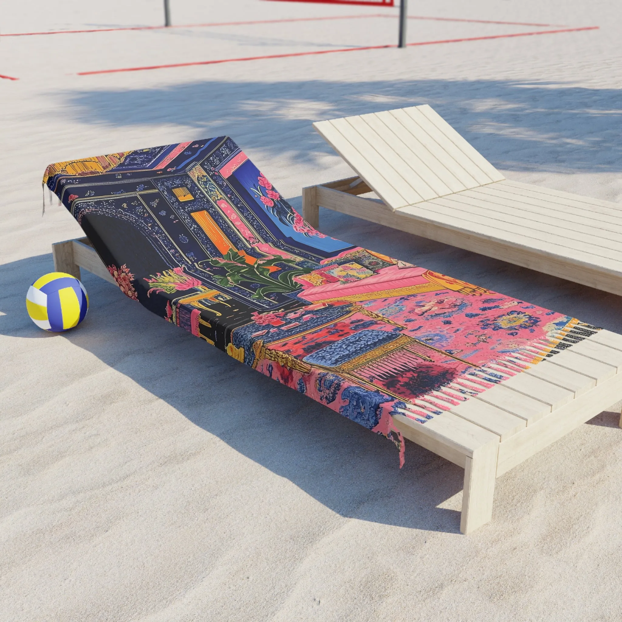 Vibrant Maximalist Beach Towel