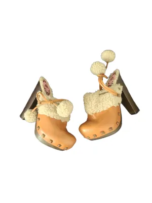 Vintage furry bratz heel shoes