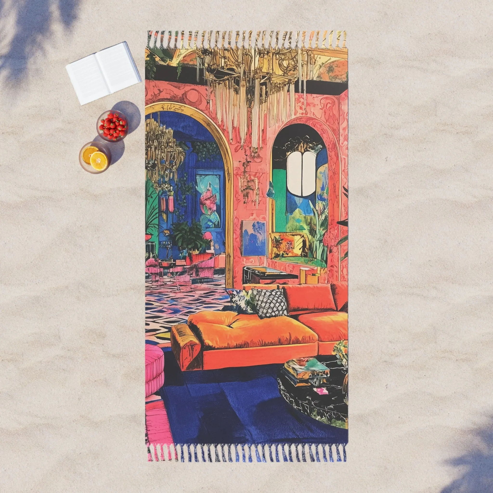 Vivid Maximalist Beach Towel