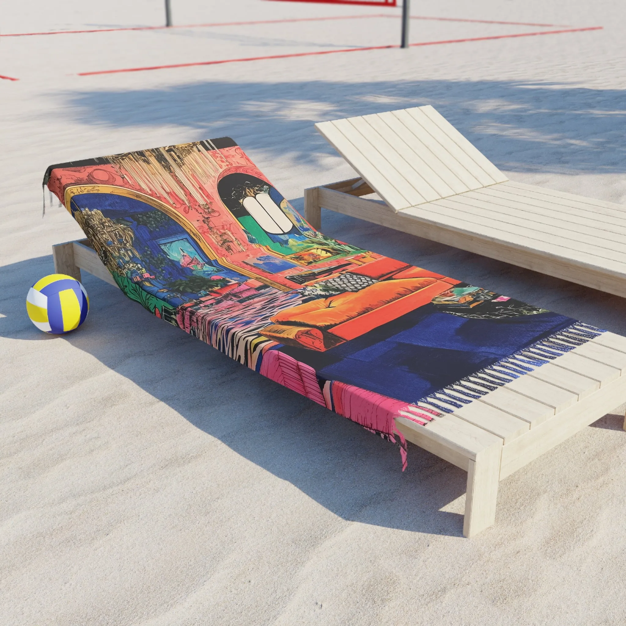 Vivid Maximalist Beach Towel