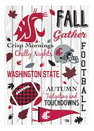 Washington State University, Moire Flag, House Size, Fall Seasonal,13m998