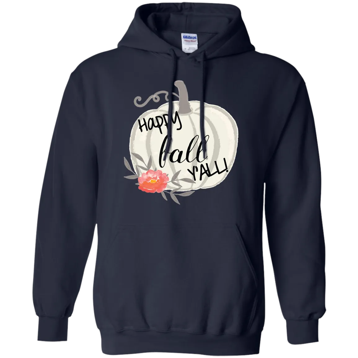 Watercolor Pumpkin Gildan Hoodie – Cozy Autumn Style