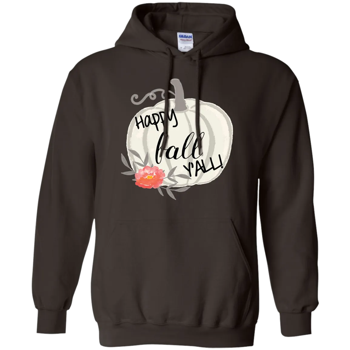Watercolor Pumpkin Gildan Hoodie – Cozy Autumn Style