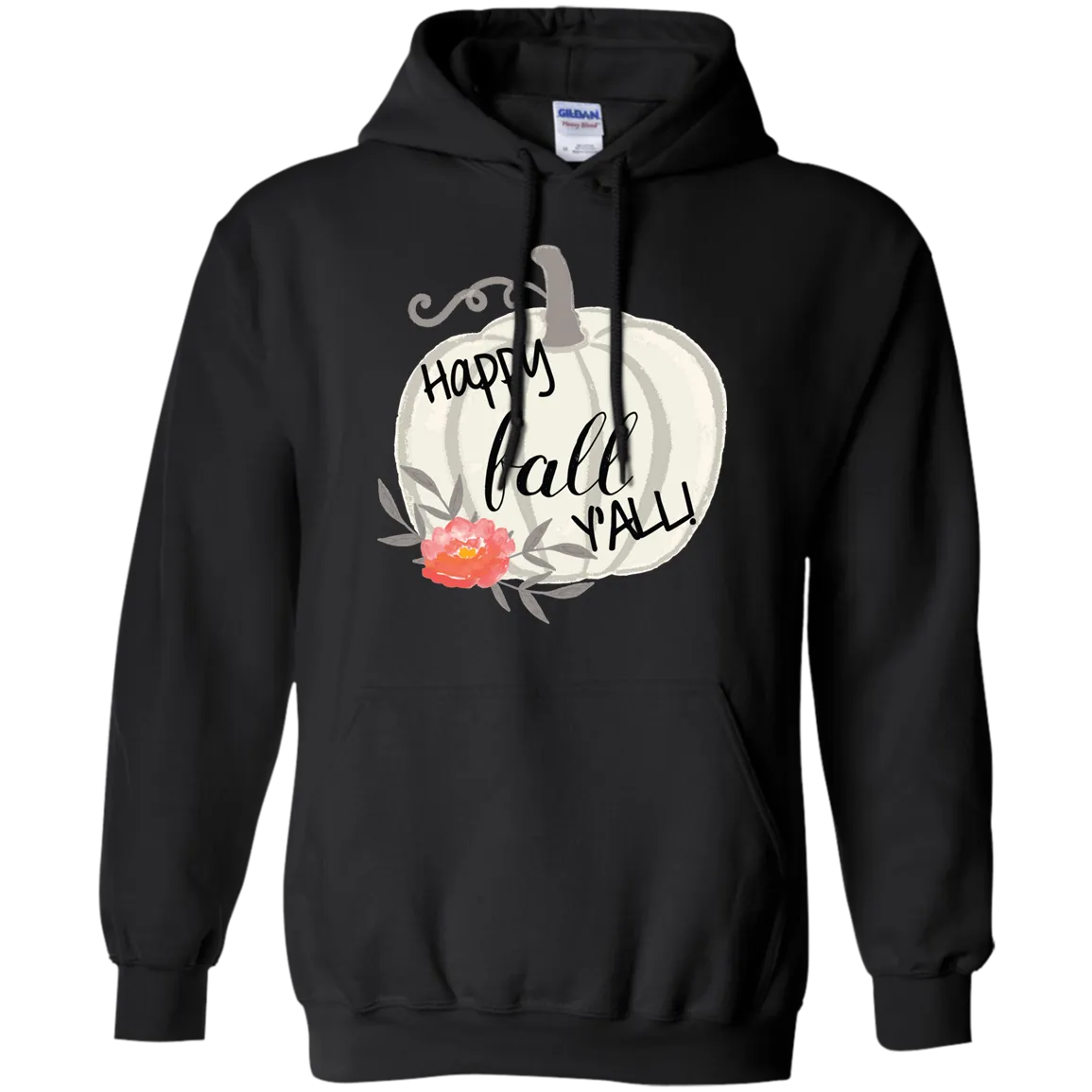 Watercolor Pumpkin Gildan Hoodie – Cozy Autumn Style