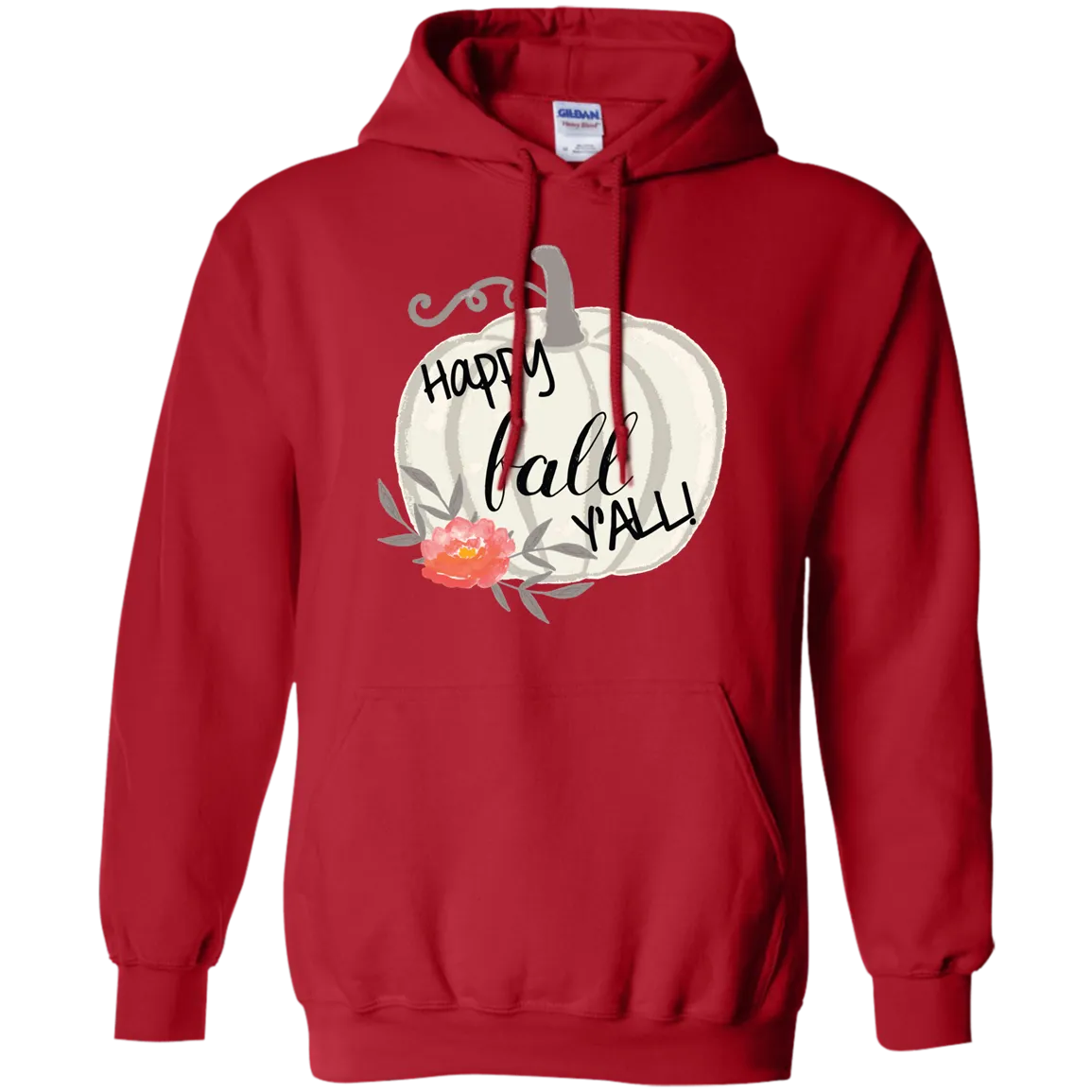 Watercolor Pumpkin Gildan Hoodie – Cozy Autumn Style