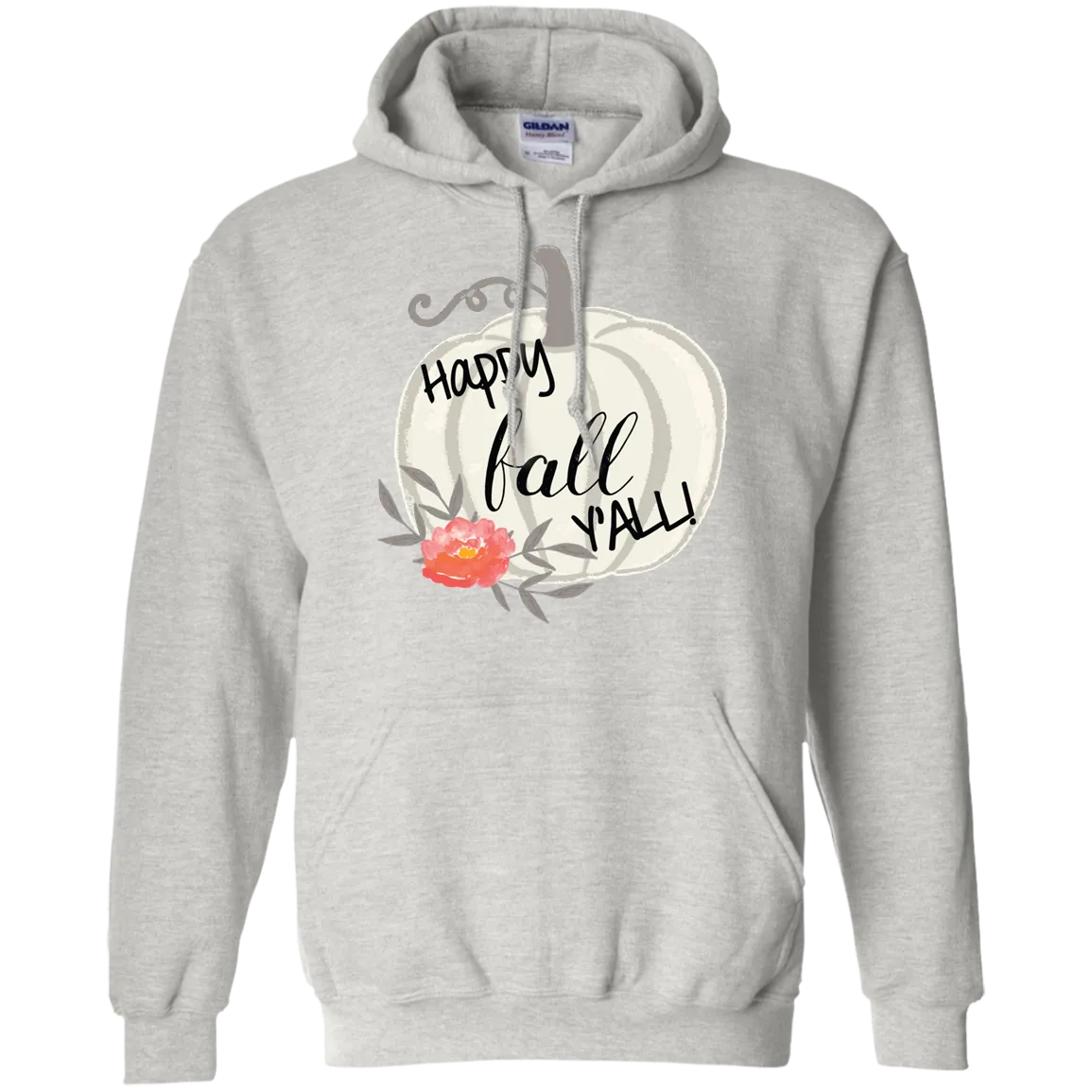 Watercolor Pumpkin Gildan Hoodie – Cozy Autumn Style