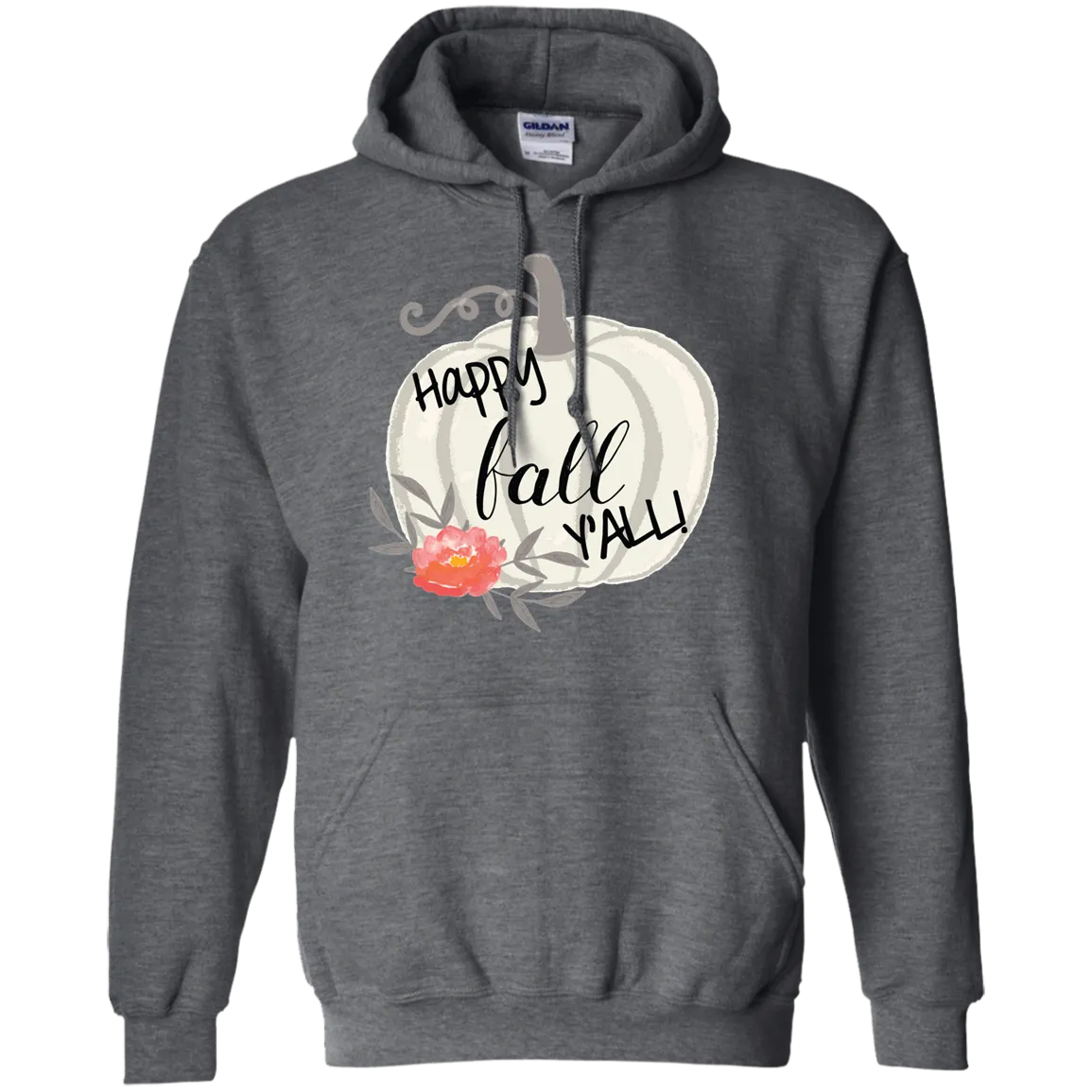 Watercolor Pumpkin Gildan Hoodie – Cozy Autumn Style