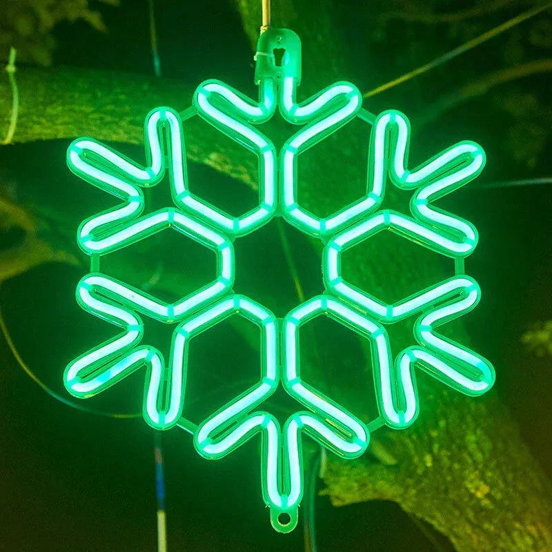 Waterproof LED Snowflake Light – Festive Outdoor Decoration with Copper Wire