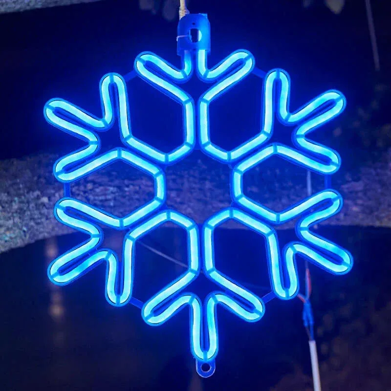 Waterproof LED Snowflake Light – Festive Outdoor Decoration with Copper Wire