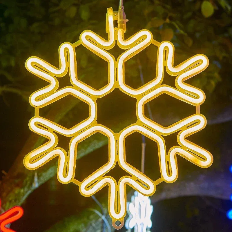 Waterproof LED Snowflake Light – Festive Outdoor Decoration with Copper Wire
