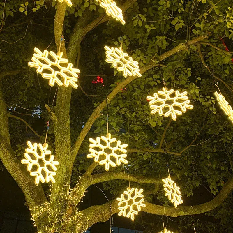 Waterproof LED Snowflake Light – Festive Outdoor Decoration with Copper Wire
