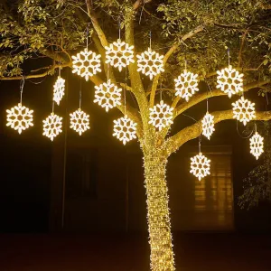 Waterproof LED Snowflake Light – Festive Outdoor Decoration with Copper Wire