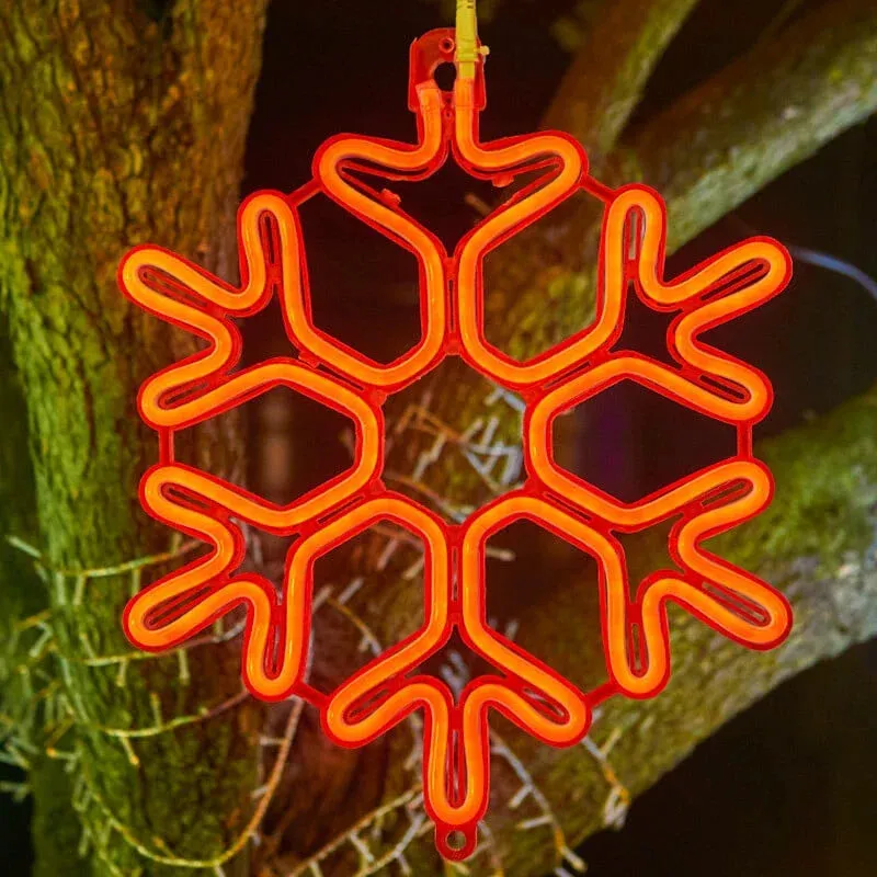Waterproof LED Snowflake Light – Festive Outdoor Decoration with Copper Wire