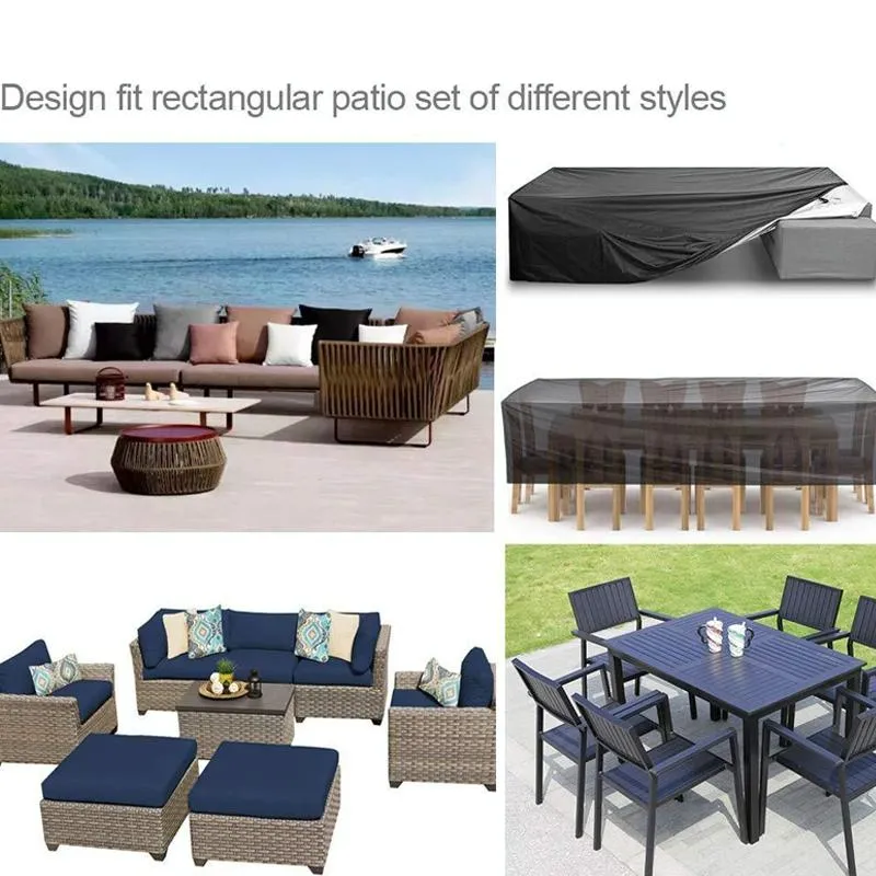Waterproof Outdoor Furniture Cover For Garden Table And Chairs - 190X66X89Cm