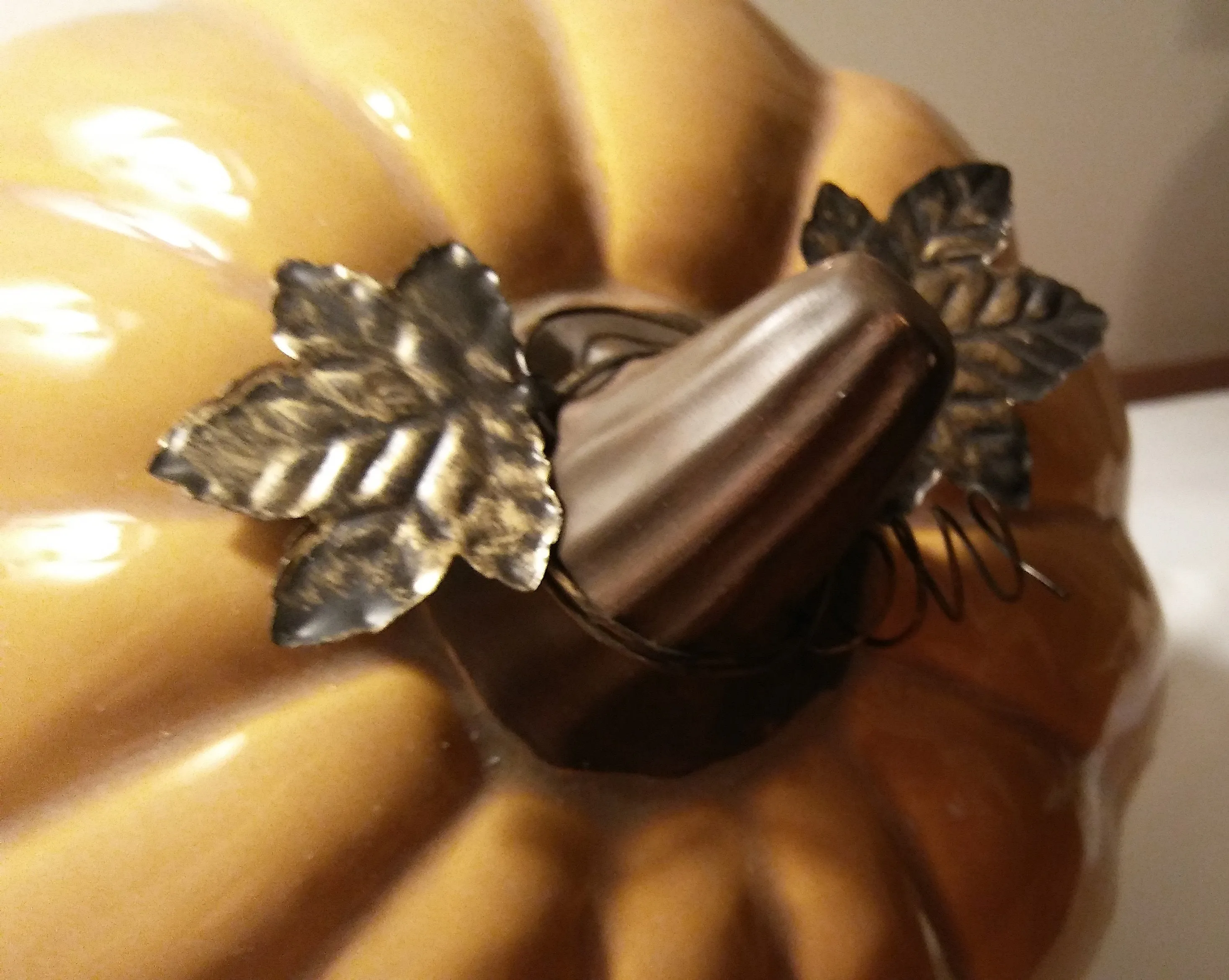 WELCOME CERAMIC PUMPKIN