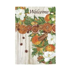 Welcome Fall Moire Garden Flag