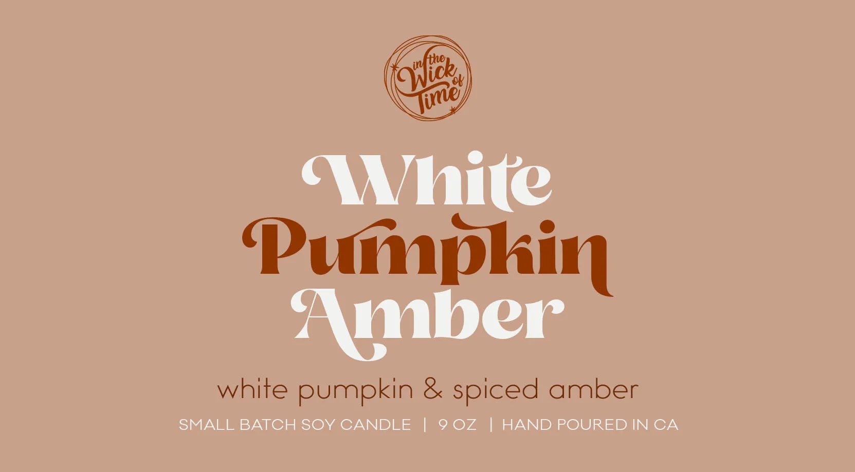 White Pumpkin Amber Candle | 9 oz