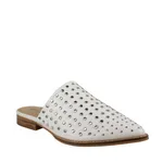 White Studded Mule