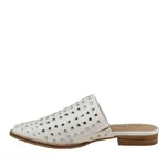 White Studded Mule